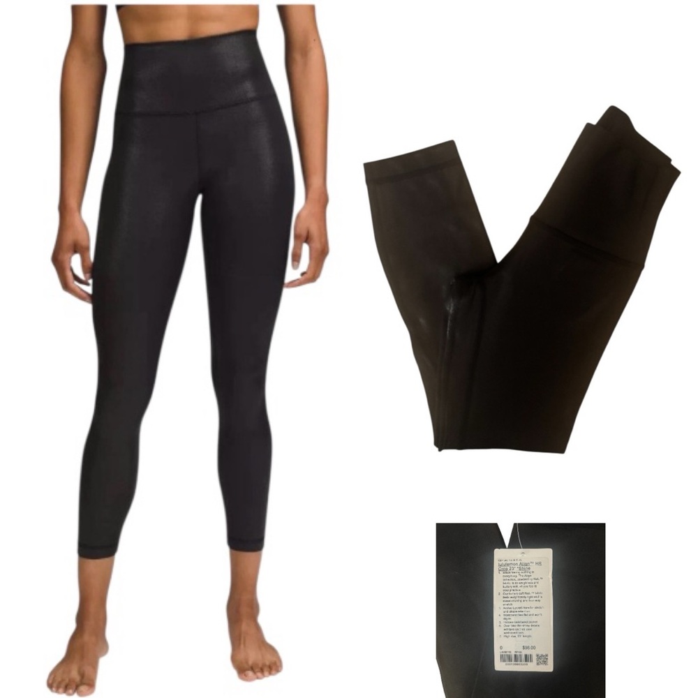 NWT lululemon Align High-Rise Crop 23" Shine Leggings - Picture 1 of 4